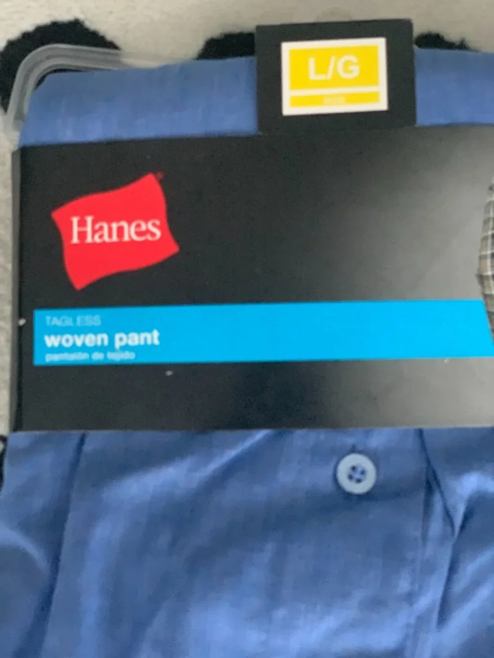 Hanes Tag Free Pajama Lounge Pants Mens Large Blue Lightweight Comfort Pockets - Picture 3 of 4